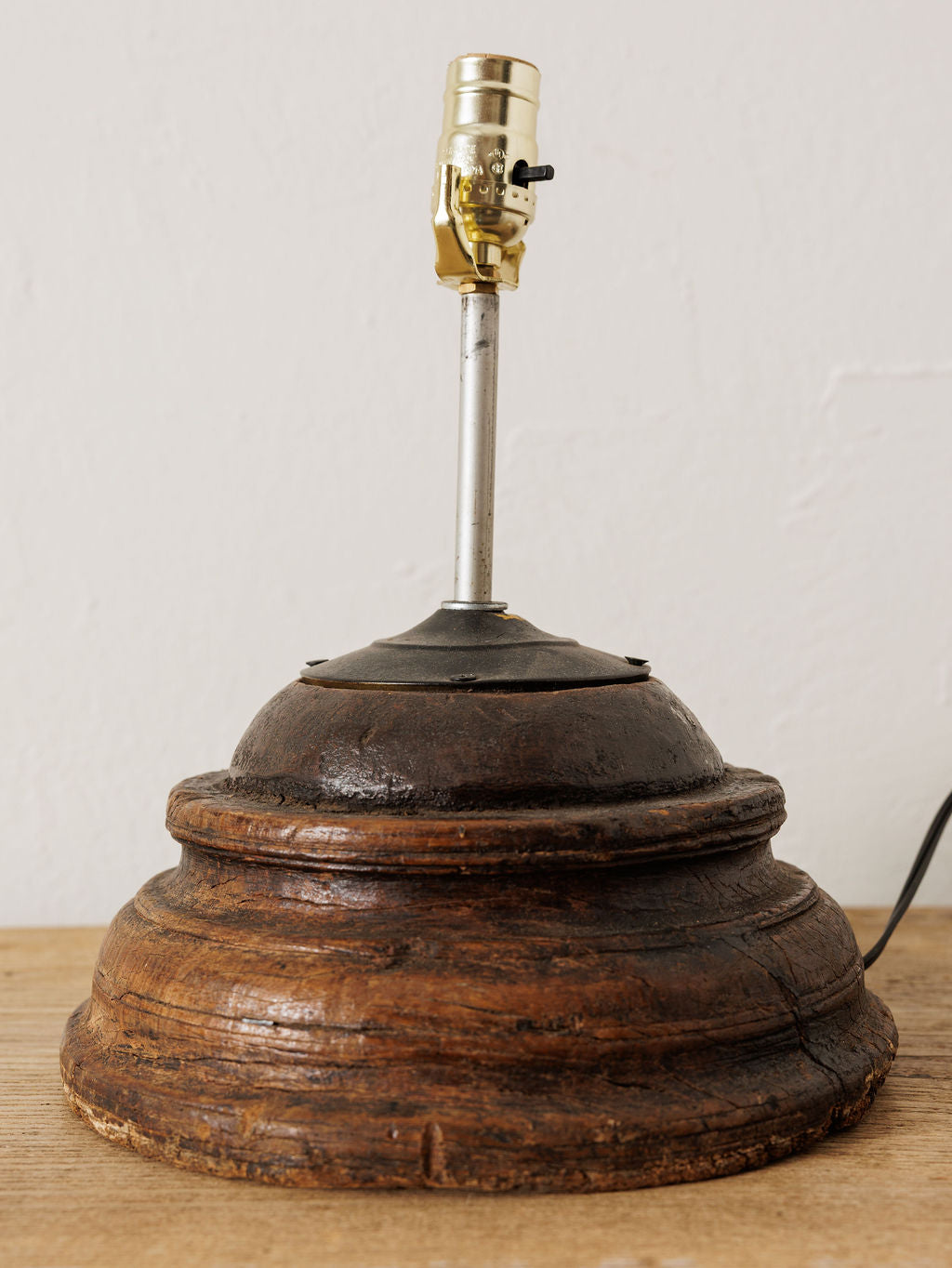 Wooden Pedestal Lamp