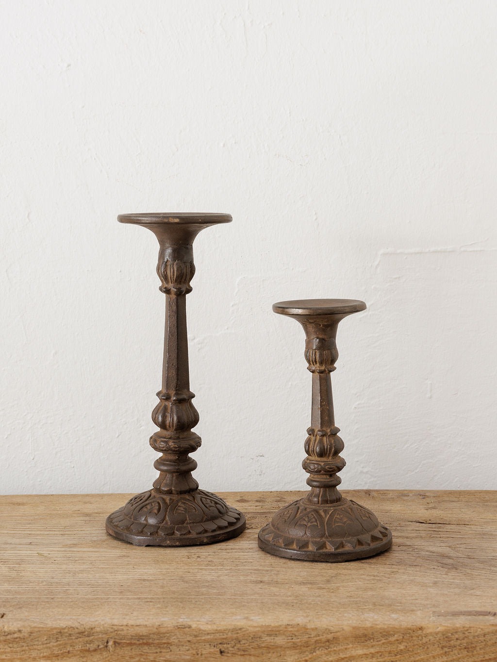 Cast Iron Candle Holder (Pair)
