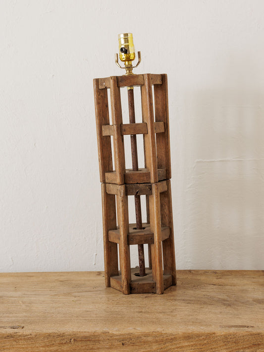 Wooden Sculptural Lamp