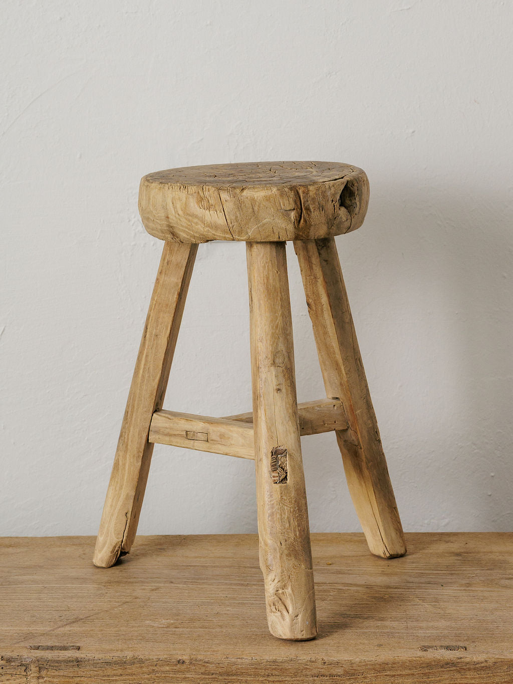Mugimaru　js Furniture＿REGENT STOOL Vintage Round Elm Stool – The Marin Merchant