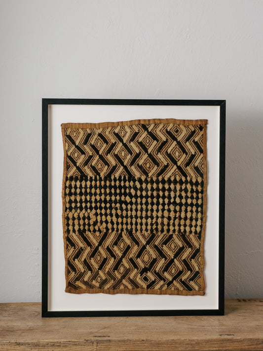 Vintage Kuba Cloth Framed Artwork