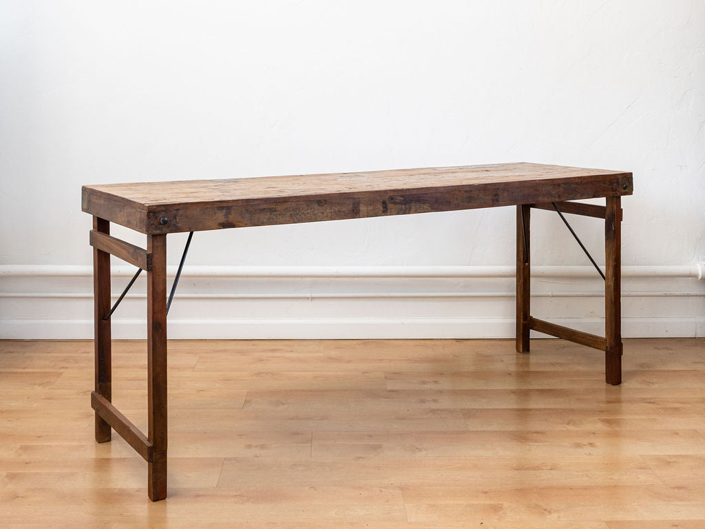 Reclaimed Folding Wood Table