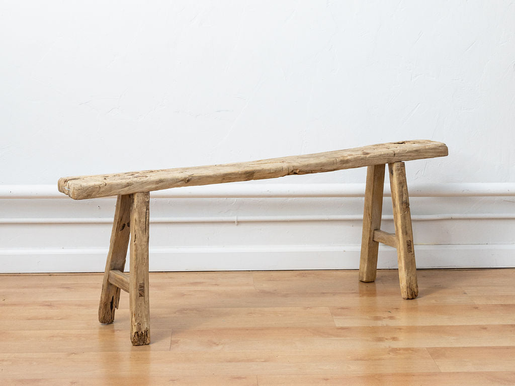Reclaimed Elm Wood Bench