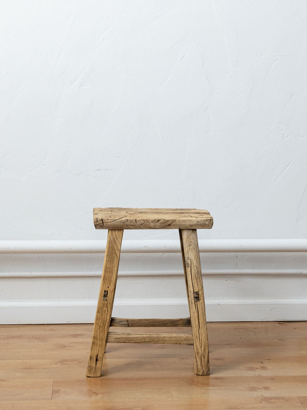 Vintage Reclaimed Tall Elm Stool (Rectangular)