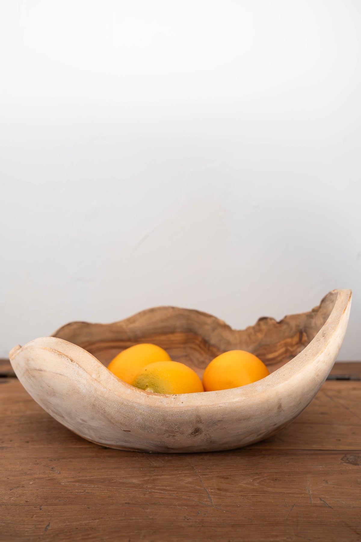 Irregular Long Olive Wood Bowl