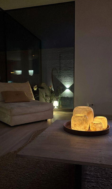 Alabaster Candle Holder