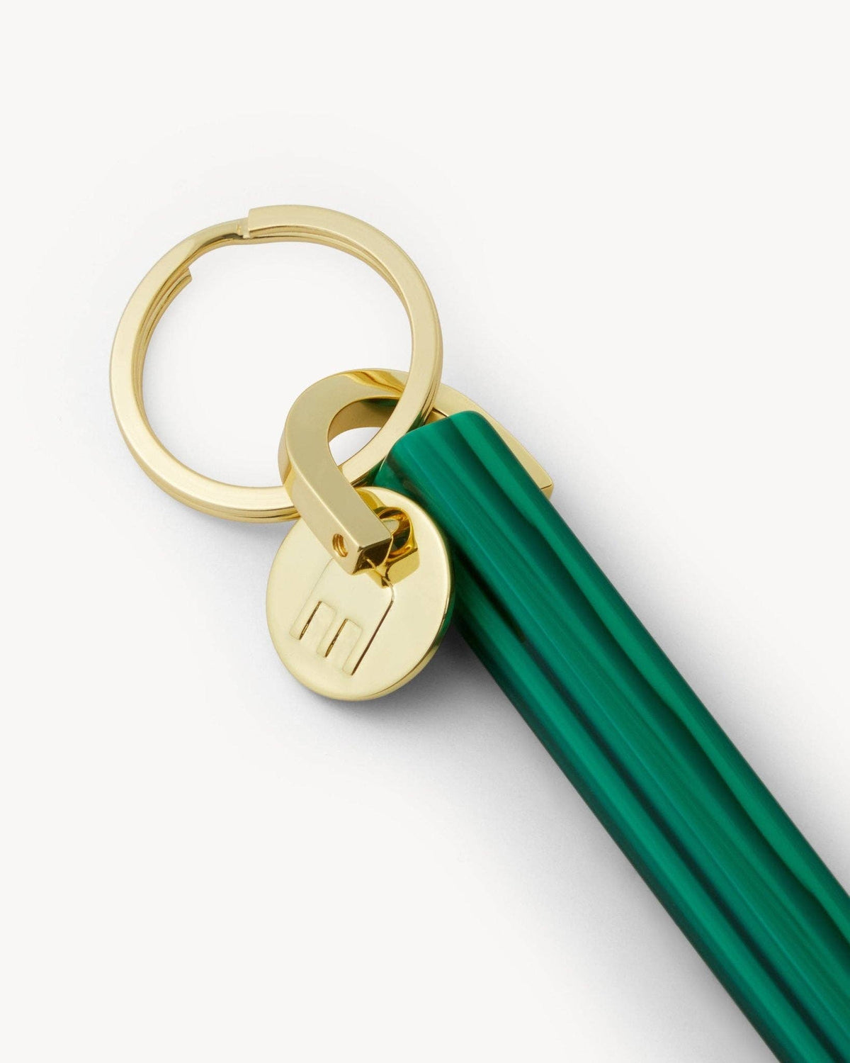 Bar Keychain in Malachite
