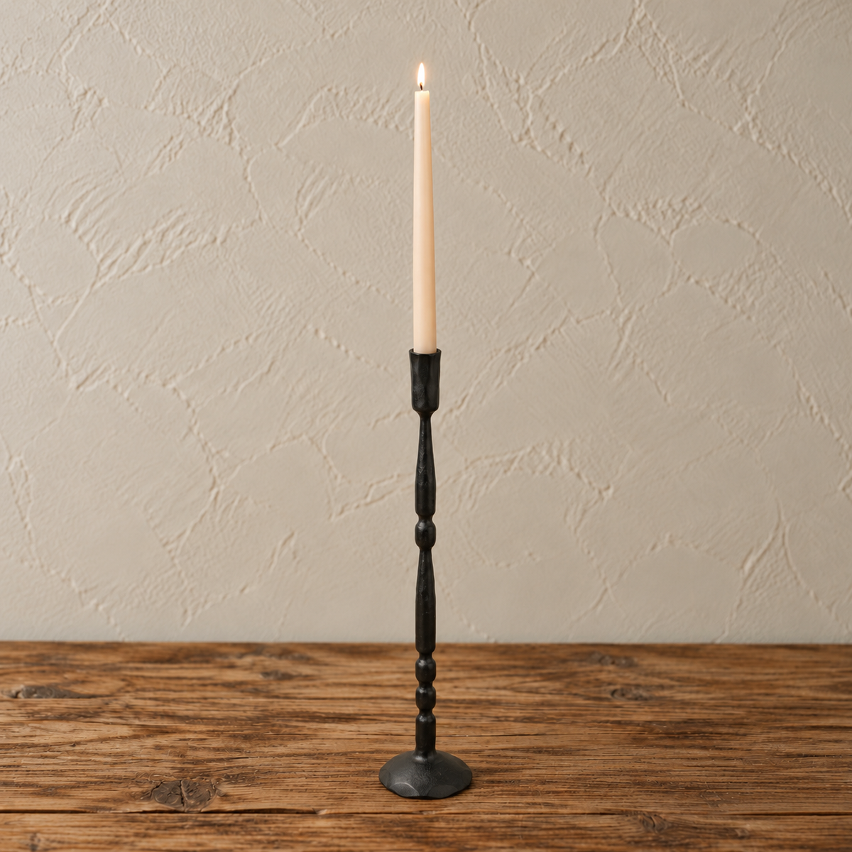 Nova Forged Tall Candlestick