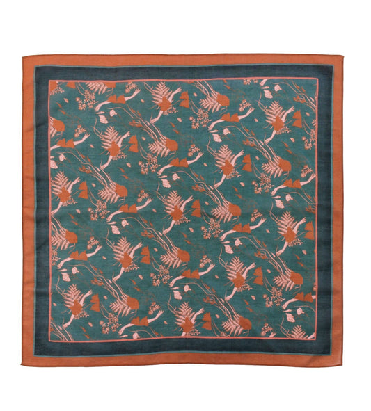 Silk Cotton Scarf Viridian