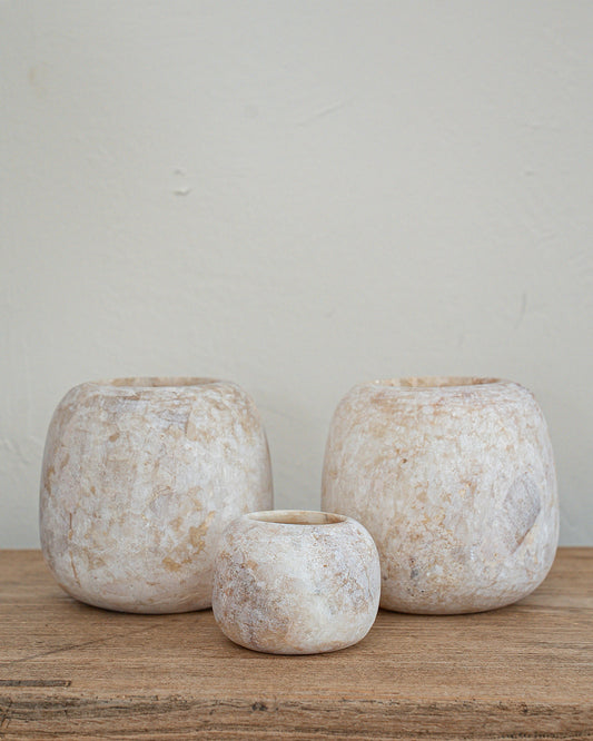 Alabaster Candle Holder