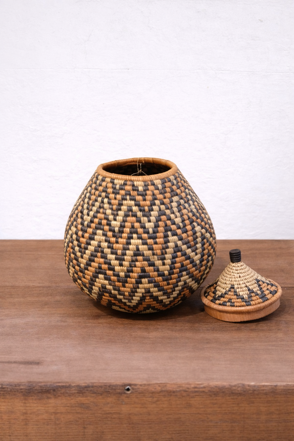 African Basket with Lid