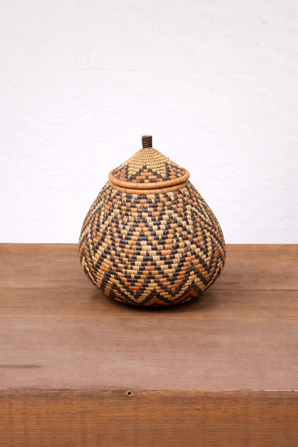 African Basket with Lid