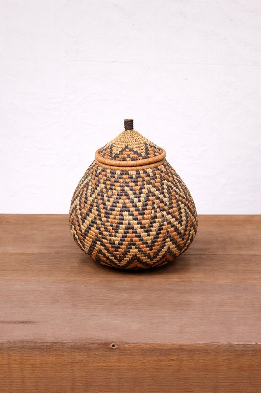 African Basket with Lid